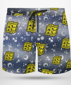 Pew Pew Star Wars Hawaiian Shirts, Beach Short