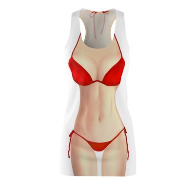 Red Bikini Body Skin Tones Fair Costume Halloween Dress