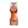 Red Bikini Body Skin Tones Tan Costume Halloween Dress