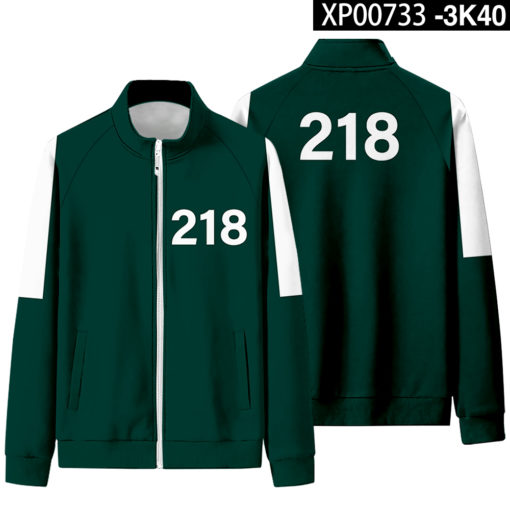 Squid game jacket mens Li Zhengjae same sportswear plus size 456 national tide autumn sweater 3