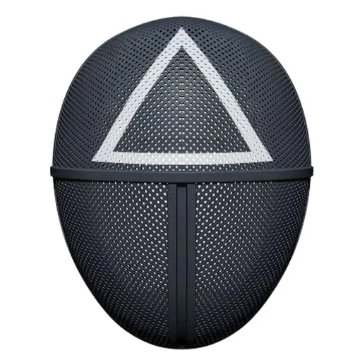 TV Squid Game Black Mask Cosplay Round Six Square Circle Triangle Plastic Helmet Masks Halloween 7