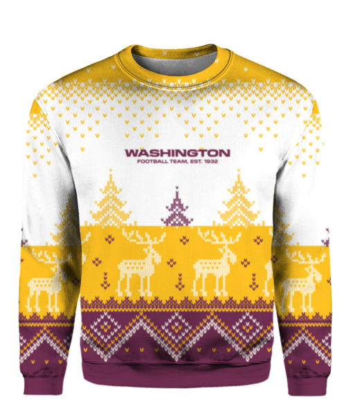 Washington Football Team Big Logo 2021 Knit Ugly Pullover Christmas Sweater