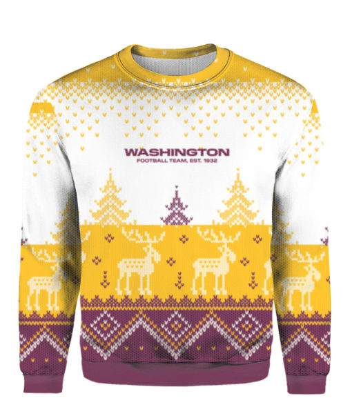 Washington Football Team Big Logo 2021 Knit Ugly Pullover Christmas Sweater