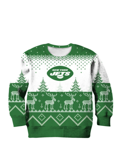 New York Jets Big Logo 2021 Knit Ugly Pullover Christmas Sweater