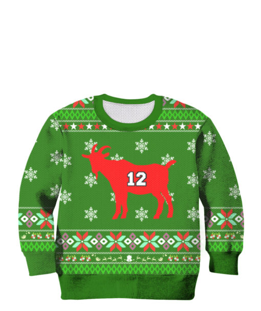 GOAT 12 - Tom Brady Ugly Christmas Sweater