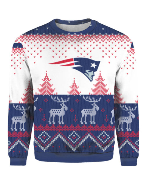 New England Patriots Big Logo 2021 Knit Ugly Pullover Christmas Sweater