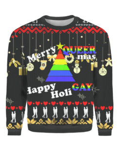 Merry queer mas happy Holi gays Christmas sweater