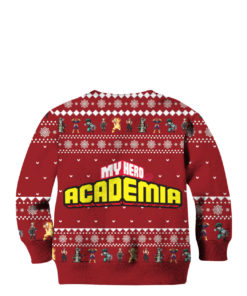 My Hero Academia Ugly Christmas Sweater Hoodie Kid