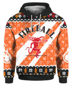 Fireball Whisky Ugly Christmas Sweater, Hoodie