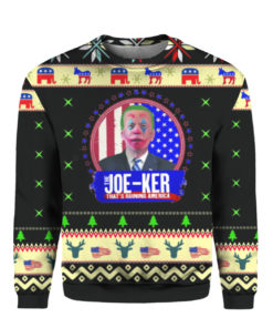 Joe Biden The Joe-Ker Joker Ugly Christmas Sweater