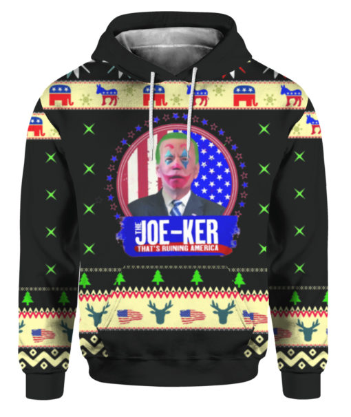 Joe Biden The Joe-Ker Joker Ugly Christmas Sweater