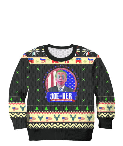 Joe Biden The Joe-Ker Joker Ugly Christmas Sweater