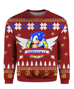 Sonic the hedgehog Ugly christmas sweater, Hoodie