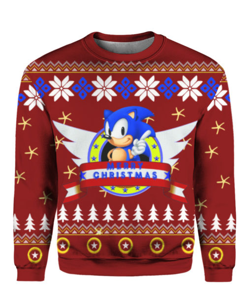 Sonic the hedgehog Ugly christmas sweater, Hoodie