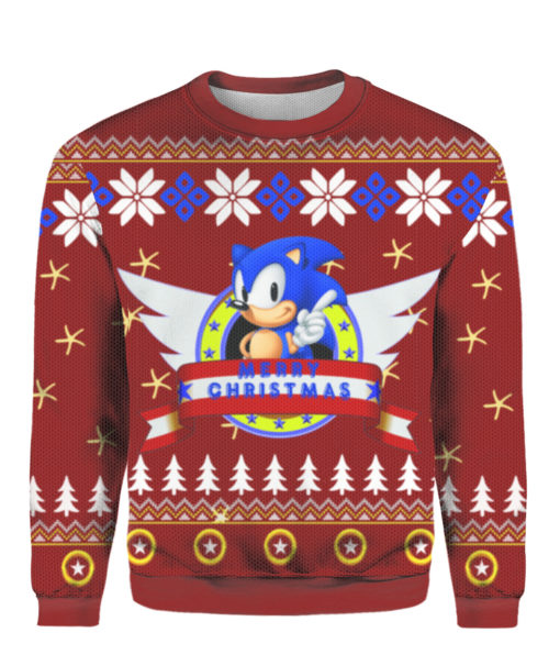 Sonic the hedgehog Ugly christmas sweater, Hoodie