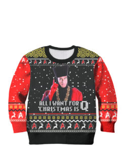 John De Lancie all I want for Christmas is Q Ugly Christmas sweater