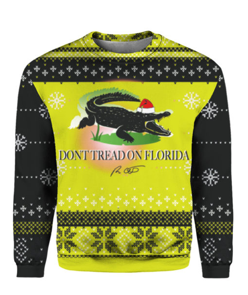 Dont tread on me Florida Alligator Ugly Christmas Sweater