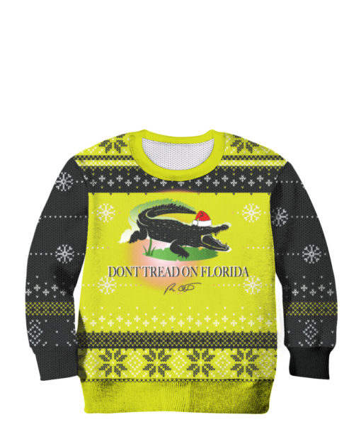 Dont tread on me Florida Alligator Ugly Christmas Sweater