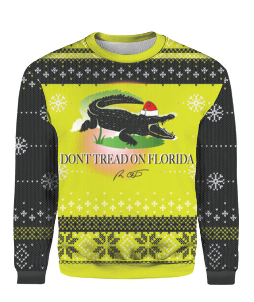 Dont tread on me Florida Alligator Ugly Christmas Sweater