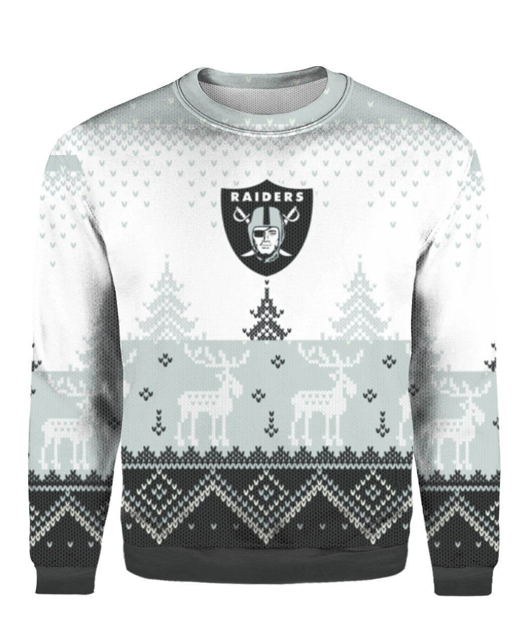 FOCO Las Vegas Raiders NFL Mens Busy Block Snowfall Sweater