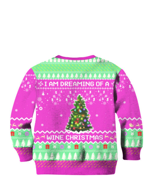 Pink Flamingo I'm Dreaming Of A Wine Christmas Sweater