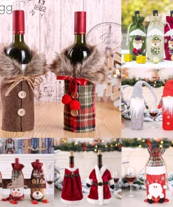 Christmas Wine Bottle Cover Merry Christmas Decorations For Home 2021 Natal Christmas Ornaments 1