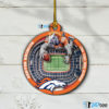 Denver Broncos NFL 3D Stadium Christmas Wood Ornament 1