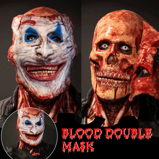 Double layer Halloween 2021 Ripped Mask Bloody Horror Skull Latex Mask 1