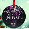 First Christmas as a Nurse Personalized Christmas Ornament 1