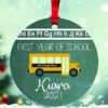 First Year of School Personalized Christmas Ornament 1