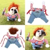 Funny Dog Clothes Dogs Cosplay Costume Halloween Comical Outfits Holding a Knife Set Pet Cat Dog Festival Party Clothing 1