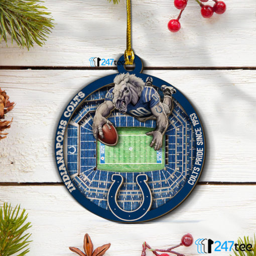 Gift Ornament Indianapolis Colts NFL 3D Stadium Christmas Wood Ornament