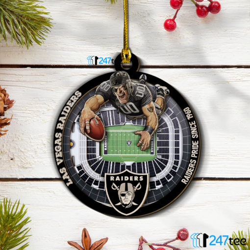 Gift Ornament Las Vegas Raiders NFL 3D Stadium Christmas Wood Ornament