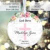 Girl Personalized Cross God Bless Porcelain Ornament 1 1