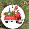 Gnome truck Santa Claus christmas 2021 Ornament