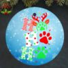 Ho Ho Ho Dog Paw Christmas 2021 ornament