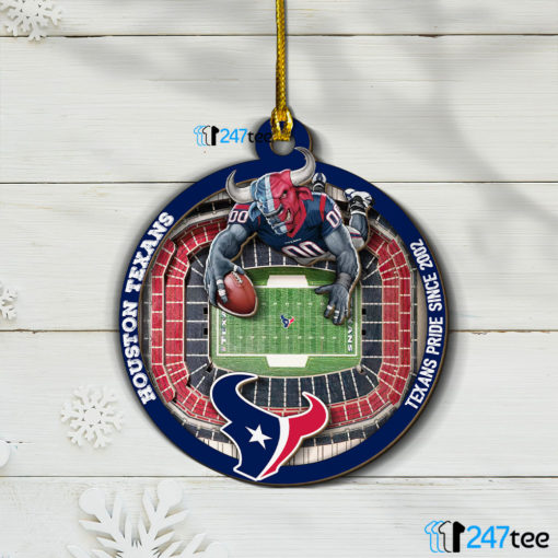 Houston Texans NFL 3D Stadium Christmas Wood Ornament