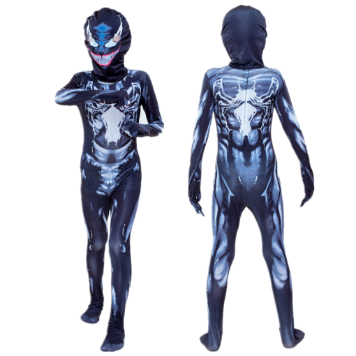 Kids Venom Costume Cosplay Superhero Costume Halloween Boy Girl New Clothes 1