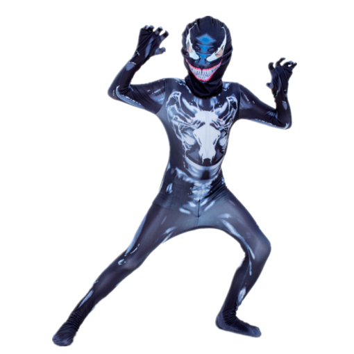 Kids Venom Costume Cosplay Superhero Costume Halloween Boy Girl New Clothes 2