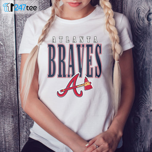 Ladies Shirt Atlanta Braves Retro 1990s MLB T shirt