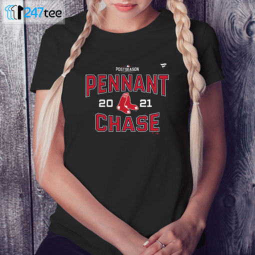 Ladies Tee Boston Red Sox Pennant Chase 2021 Postseason T Shirt
