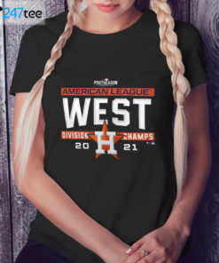 Ladies Tee Houston Astros 2021 AL West Division Champions T Shirt