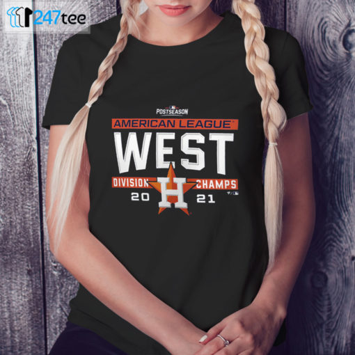 Ladies Tee Houston Astros 2021 AL West Division Champions T Shirt