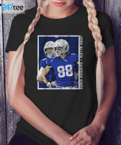 Ladies Tee JOSH ALLEN AND DAWSON KNOX GUYS BEING DUDES T shirt