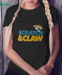 Ladies Tee Jacksonville Jaguars Hometown Scratch Claw T Shirt