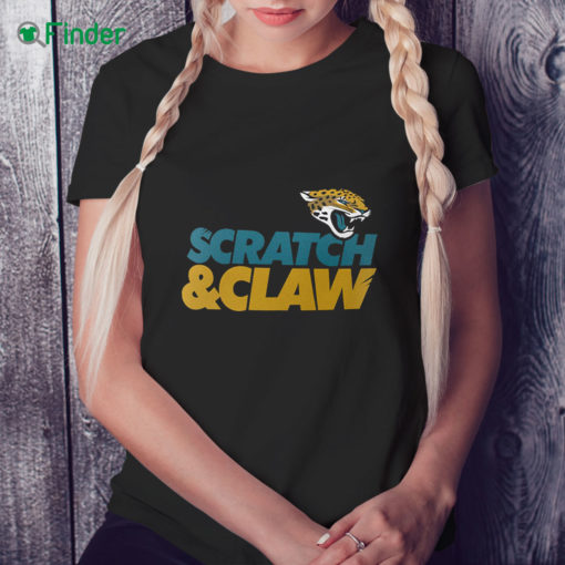 Ladies Tee Jacksonville Jaguars Hometown Scratch Claw T Shirt