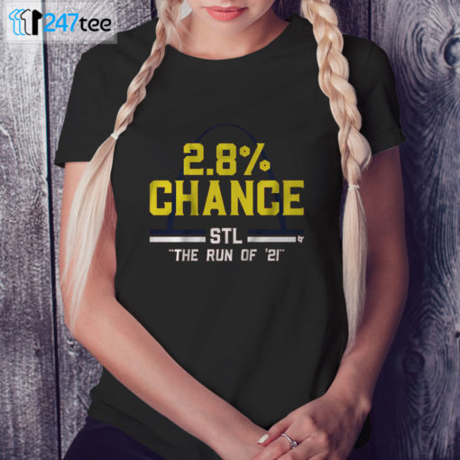 Ladies Tee ST. LOUIS 2.8 CHANCE Stl the run of 2021 Shirt