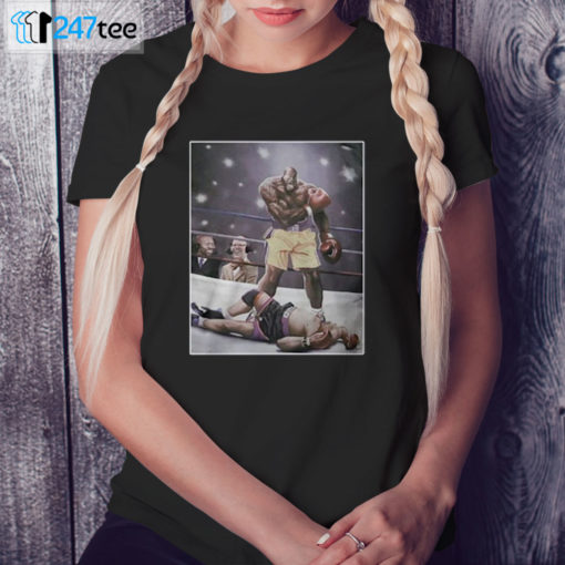 Ladies Tee Shaquille ONeal knocked out Charles Barkley Shirt