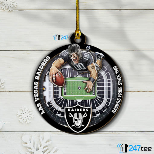 Las Vegas Raiders NFL 3D Stadium Christmas Wood Ornament