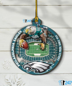 Layered Wood Ornament Philadelphia Eagles NFL 3D Stadium Christmas Wood Ornament